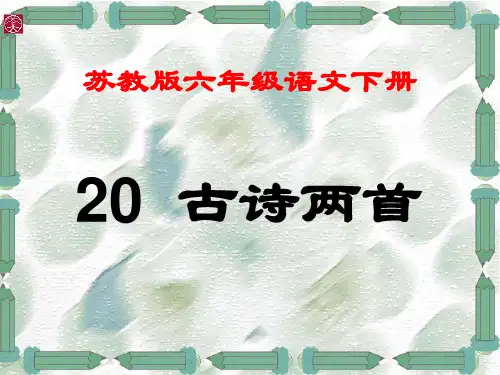 古诗两首(苏教版语文六年级下册课件)