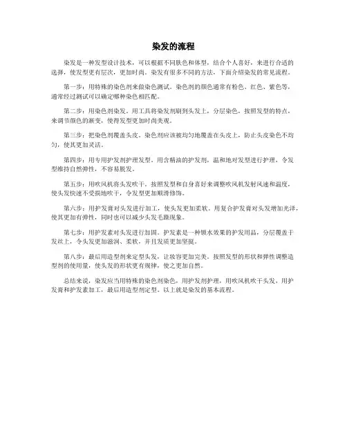 染发的流程