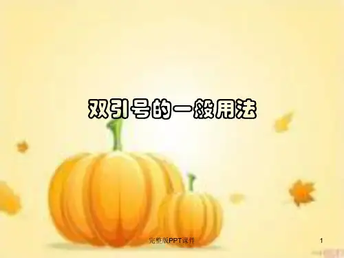 双引号的一般用法ppt课件