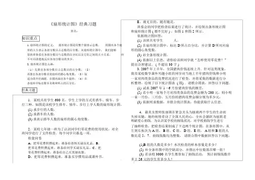 扇形统计图经典练习