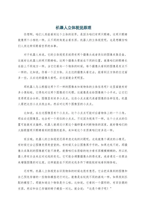 机器人立体视觉原理