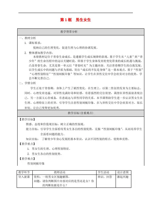 七年级道德与法治下册 第一单元 青时光 第二课 青的心