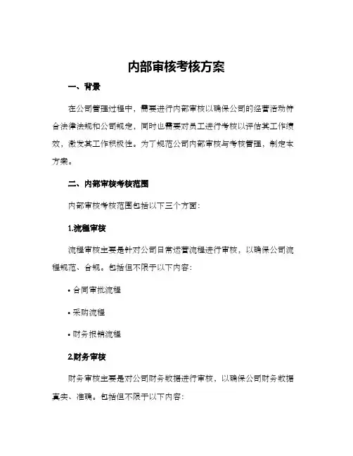 内部审核考核方案