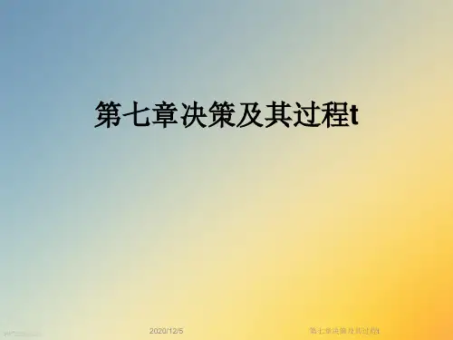 第七章决策及其过程t