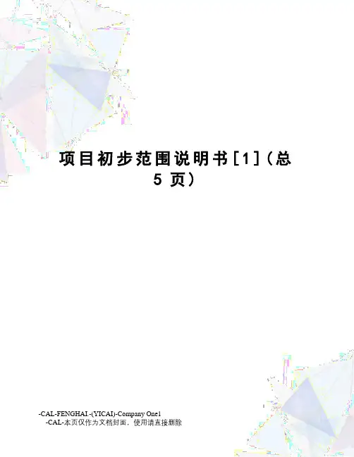 项目初步范围说明书[1]