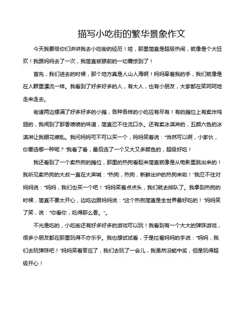 描写小吃街的繁华景象作文