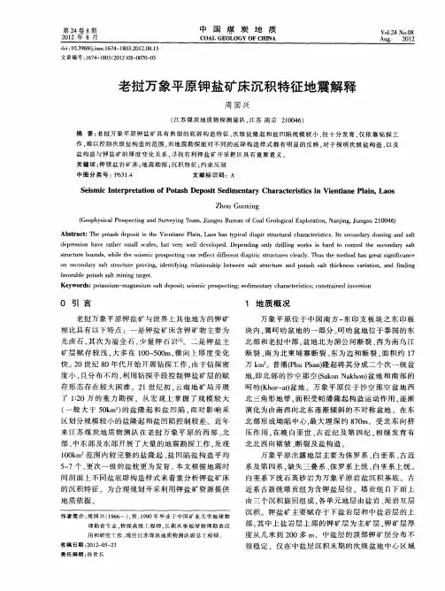 老挝万象平原钾盐矿床沉积特征地震解释