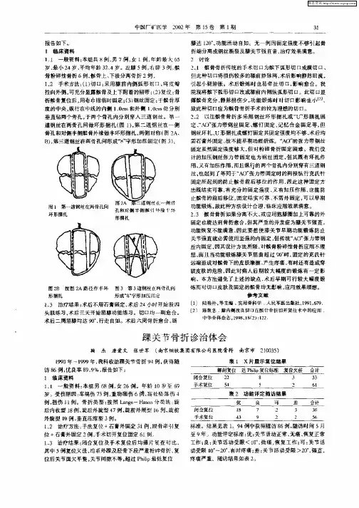 踝关节骨折诊治体会