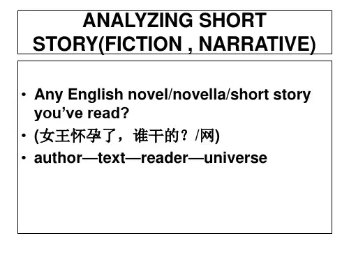 《海明威短篇小说赏析》ppt Unit3Analyzing short stories