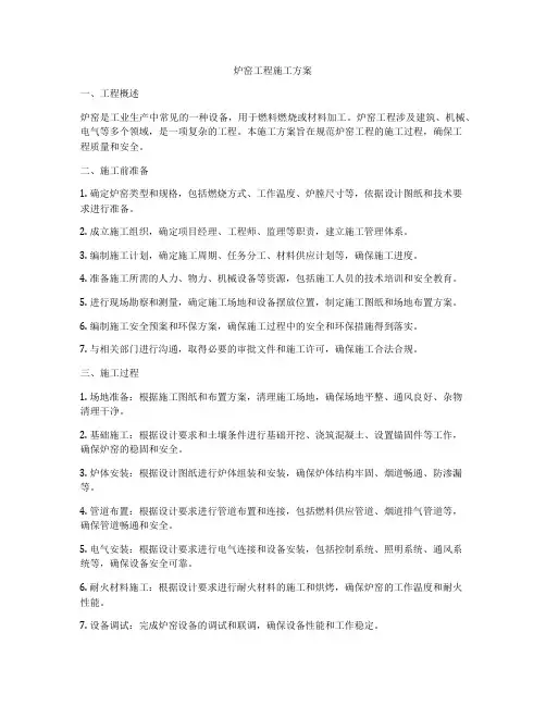 炉窑工程施工方案