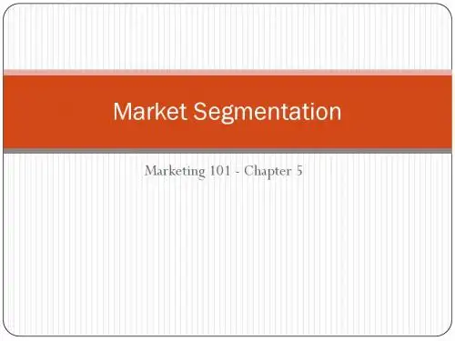 MKT - Week 5 - Market Segmentation