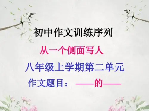 作文-从一个侧面写人初中作文指导ppt优秀PPT