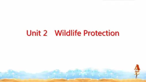 2020年新人教版《Unit 2 Wildlife Protection》单元课件全套(公开课)
