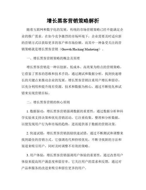 增长黑客营销策略解析