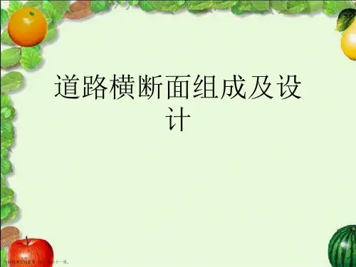 道路横断面组成及设计