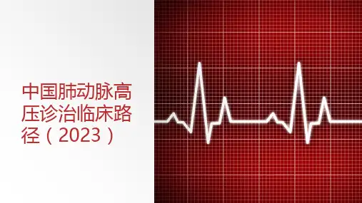 中国肺动脉高压诊治临床路径(2023)