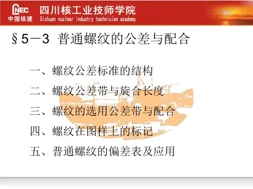 螺纹公差带代号