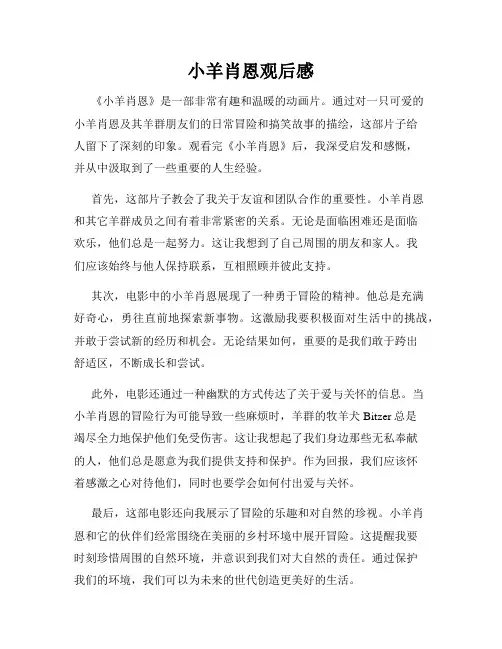 小羊肖恩观后感
