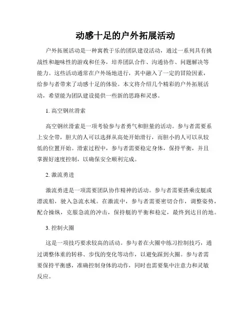 动感十足的户外拓展活动