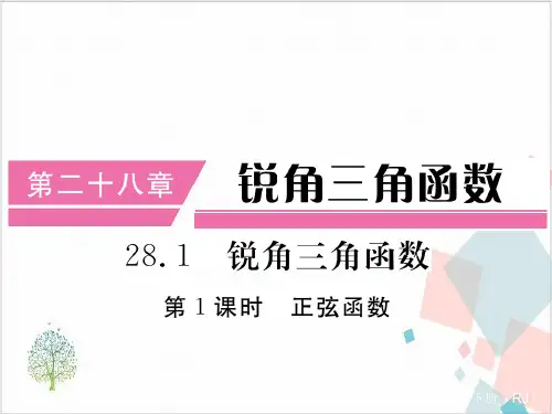 《锐角三角函数》_PPT-优秀版