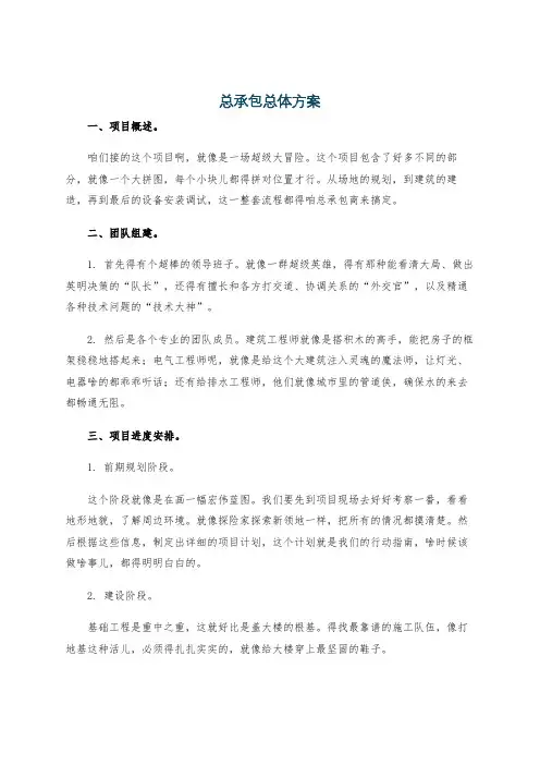 总承包总体方案