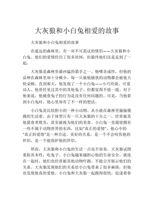 大灰狼和小白兔相爱的故事