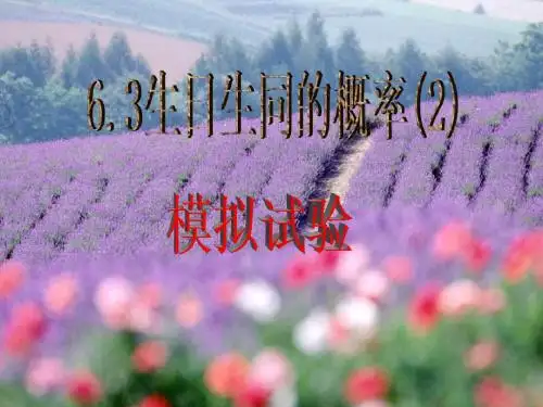 九上 6.3.2 生日相同的概率2