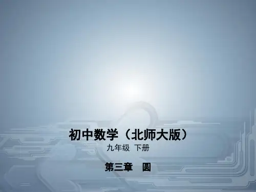 北师大版九年级数学下册第三章2圆的对称性