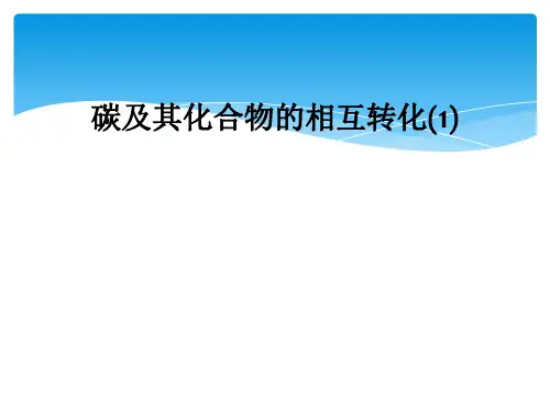 碳及其化合物的相互转化(1)