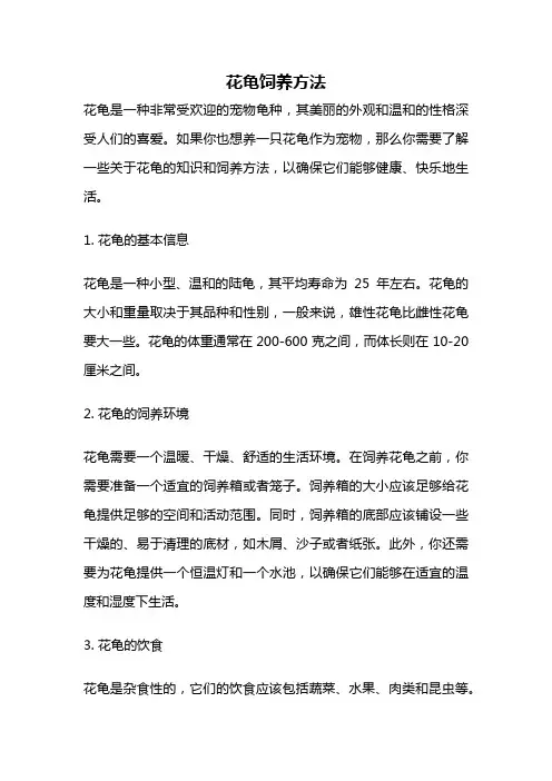 花龟饲养方法