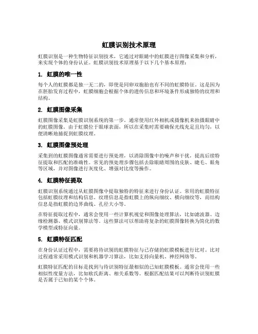 虹膜识别技术原理