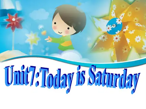 四年级英语下册课件-Unit 7 Today is Saturday（88）-湘少版