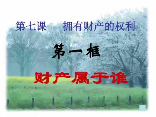 初二政治下学期财产属于谁(中学课件2019)