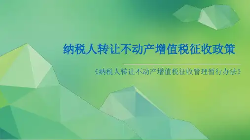 不动产销售政策解析