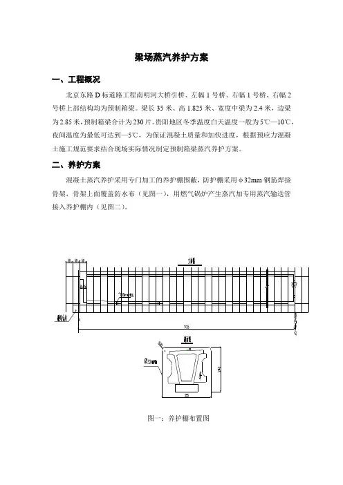 北京东路预制箱梁蒸汽养护方案