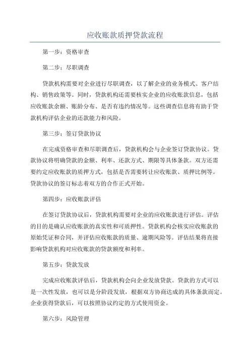 应收账款质押贷款流程