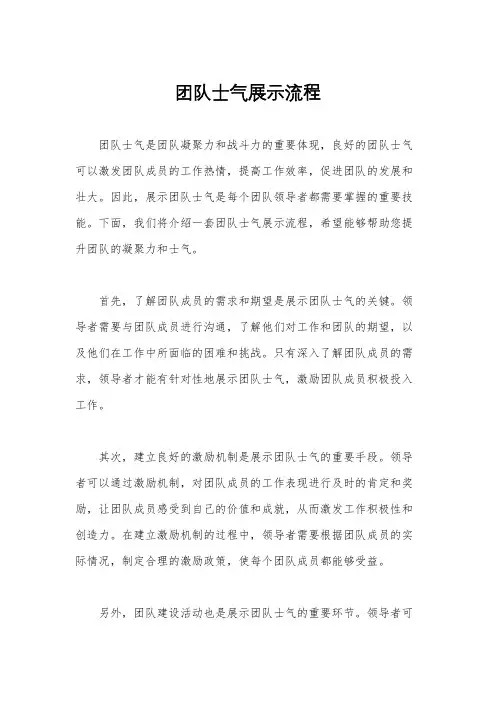 团队士气展示流程