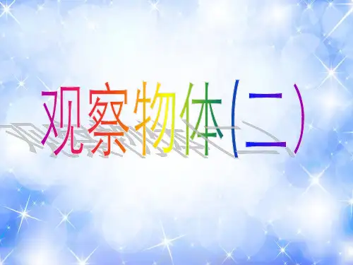 苏教版四年级上册数学-观察由几个同样大小的正方体摆成的物体讲述