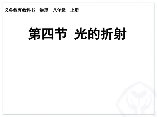 人教版物理八年级上册 第四章4光的折射(共29张PPT)