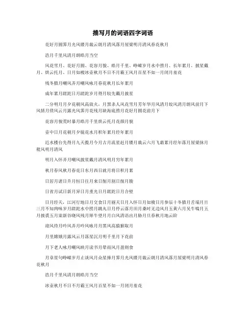 描写月的词语四字词语