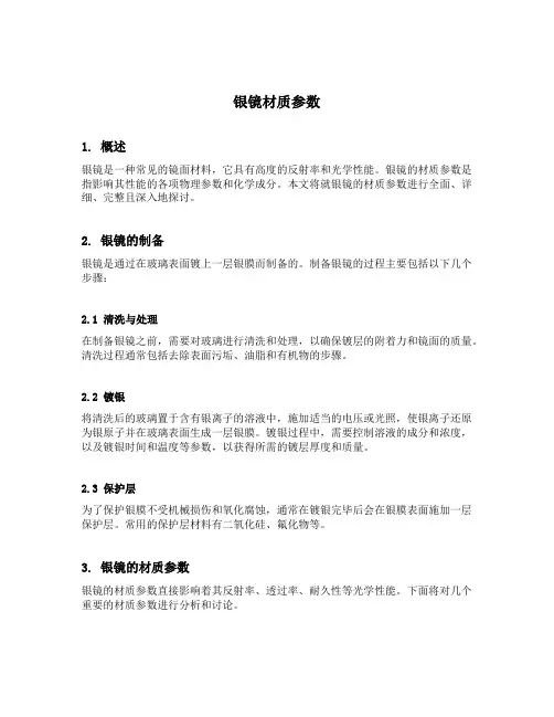 银镜材质参数