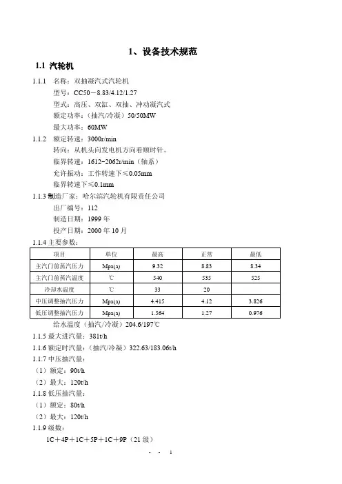 哈汽CC50规程