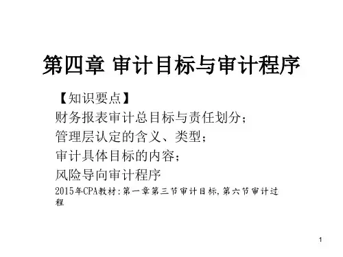 第4章审计目标与审计程序