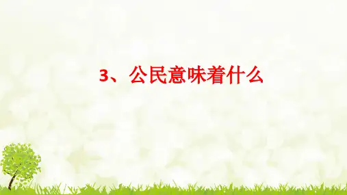 部编版六年级道德与法治第二单元《我们是公民》优质PPT课件