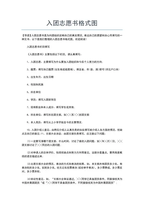 2019年最新入团申请书(志愿书)格式入团申请书文档【十篇】 (2)