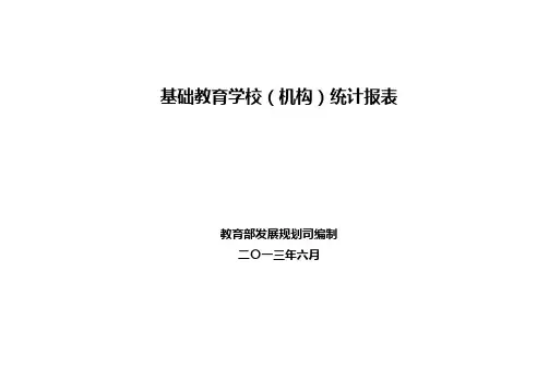 基础教育报表(幼儿园)