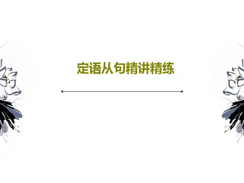 定语从句精讲精练55页PPT
