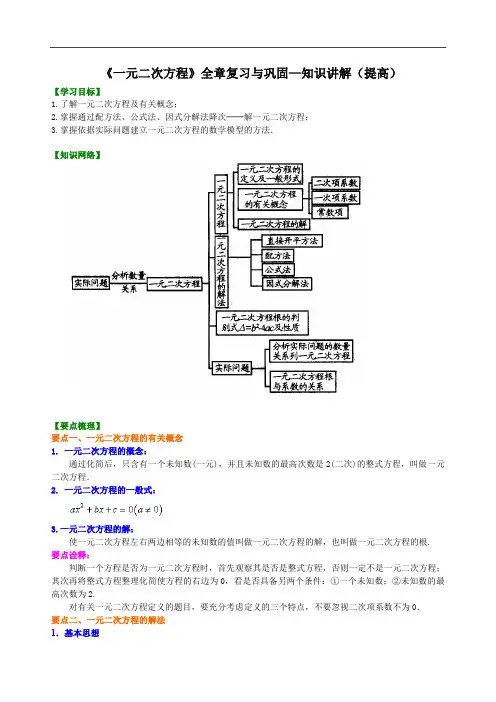 《一元二次方程》知识讲解