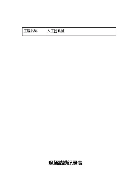现场踏勘记录表