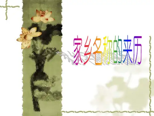 四年级上品德与社会教学课件-说不完的家乡故事1北师大版